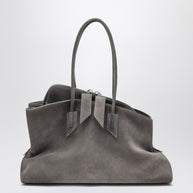 The Attico La Passeggiata Medium Bag In Grey Suede