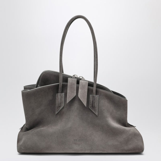 The Attico La Passeggiata Medium Bag In Grey Suede