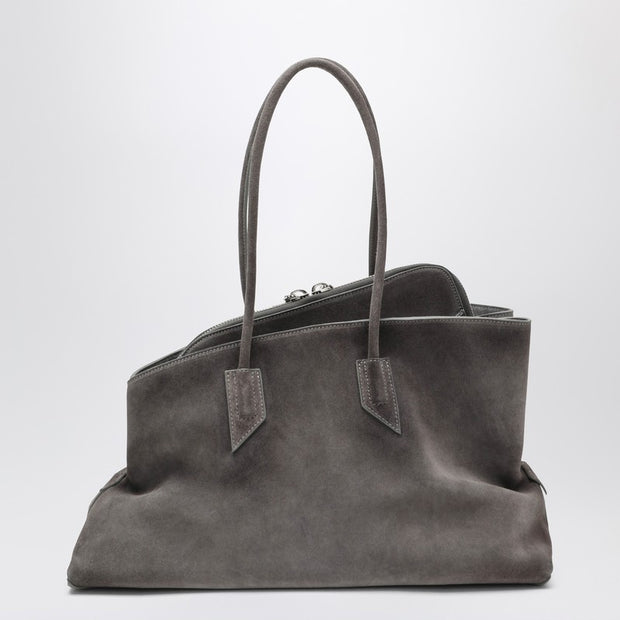 The Attico La Passeggiata Medium Bag In Grey Suede