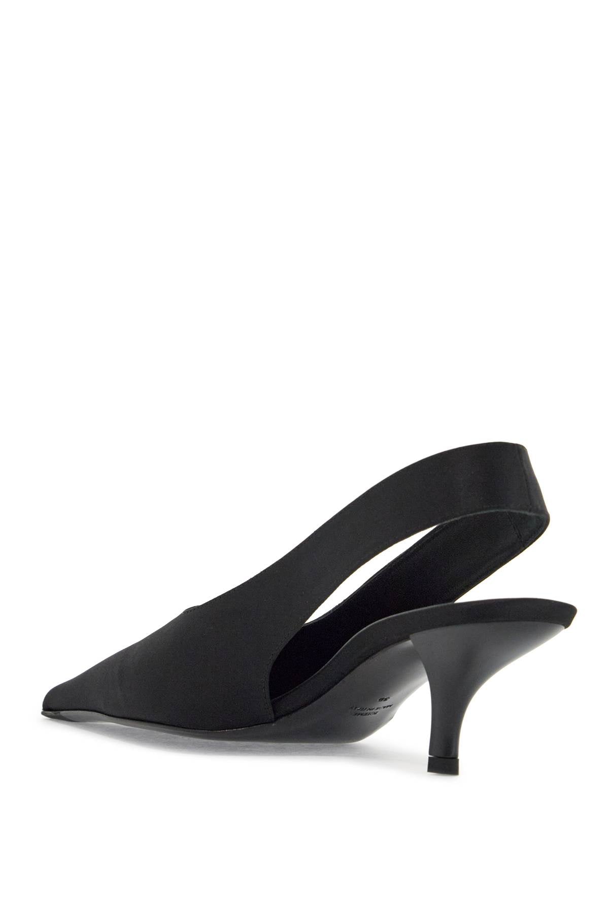 Toteme Black Satin Slingback Pumps