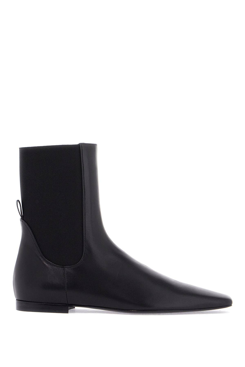 Toteme Shiny Black Leather Chelsea Boots