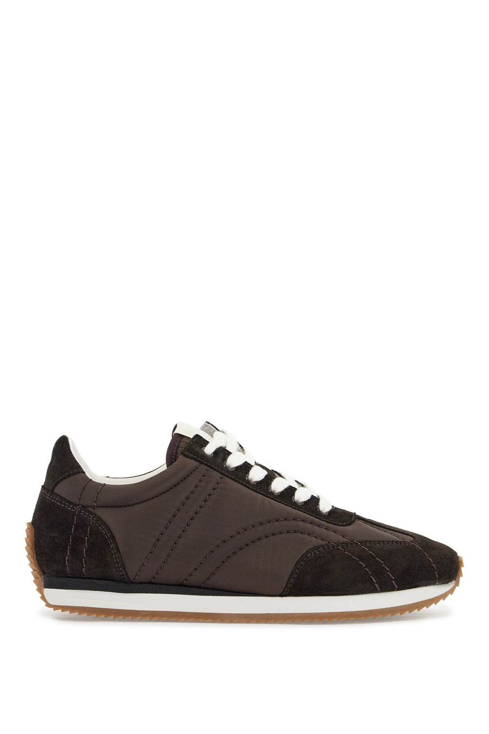 Toteme Dark Brown Suede Sneakers With Recycled Materials