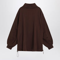 The Attico Brown Cotton Sweatshirt With Logo