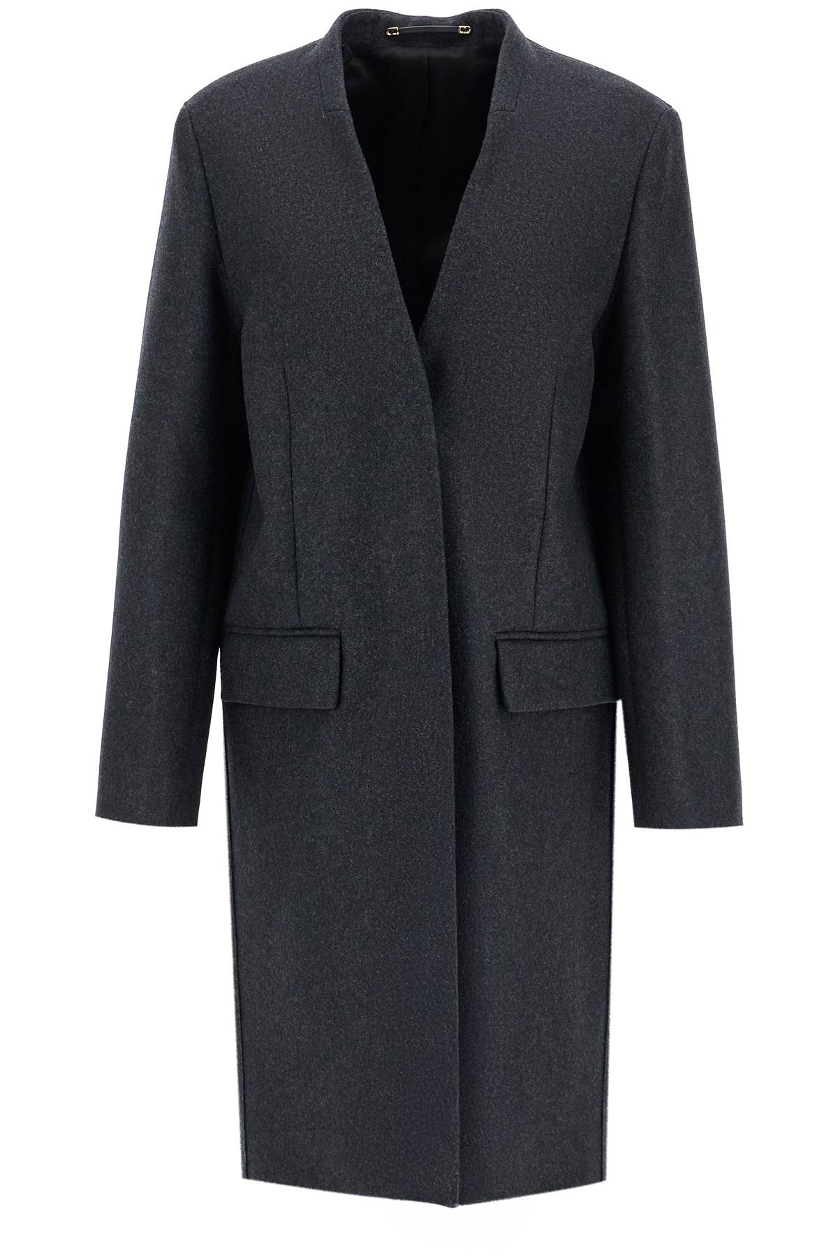 Toteme Charcoal Melange Shawl Collar Coat