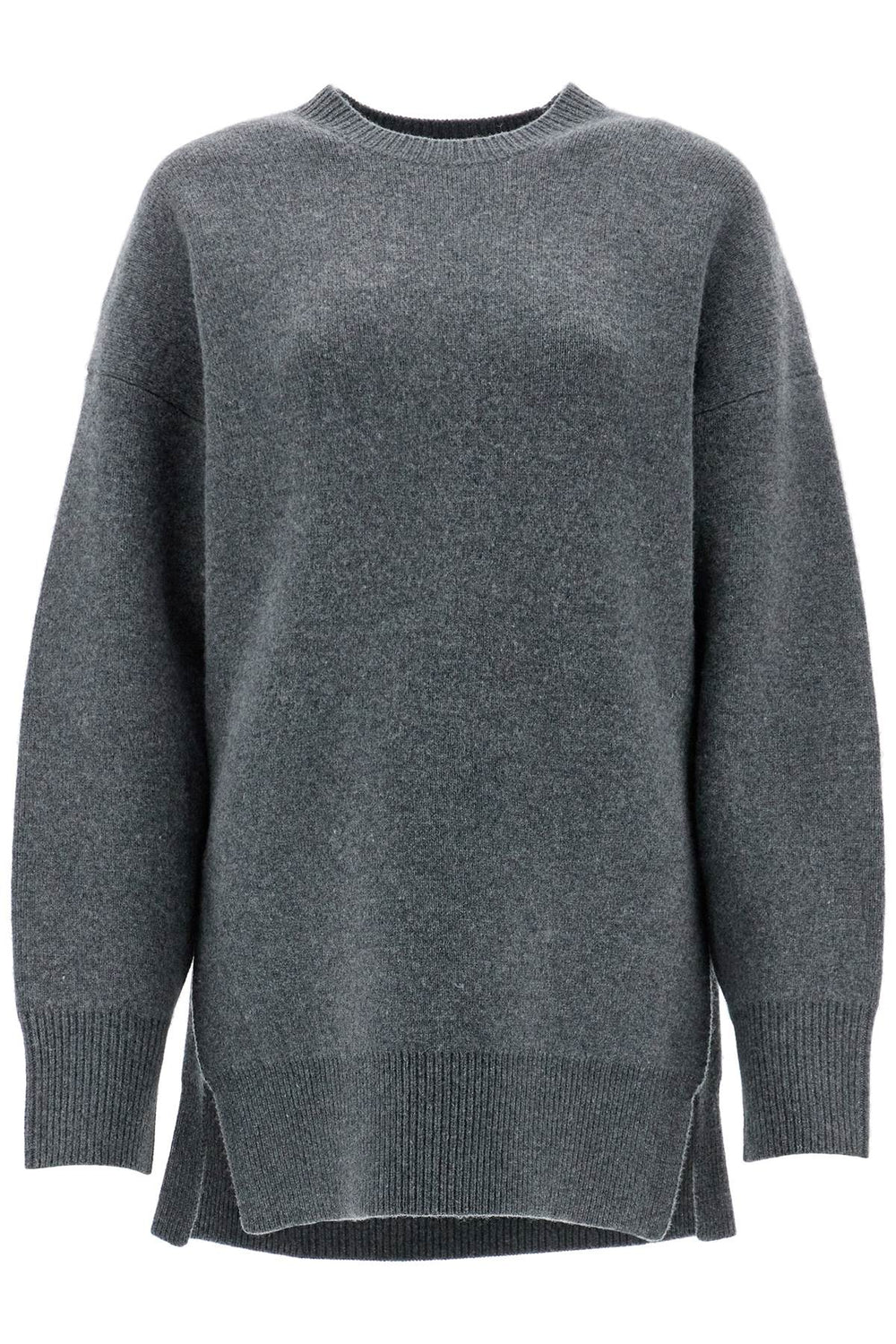 Toteme Gray Melange Wool And Cashmere Sweater