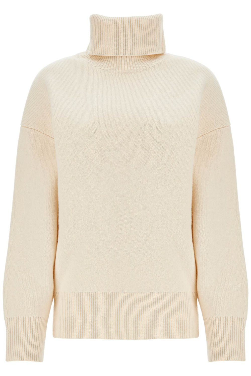 Toteme White Snow Wool And Cashmere Turtleneck