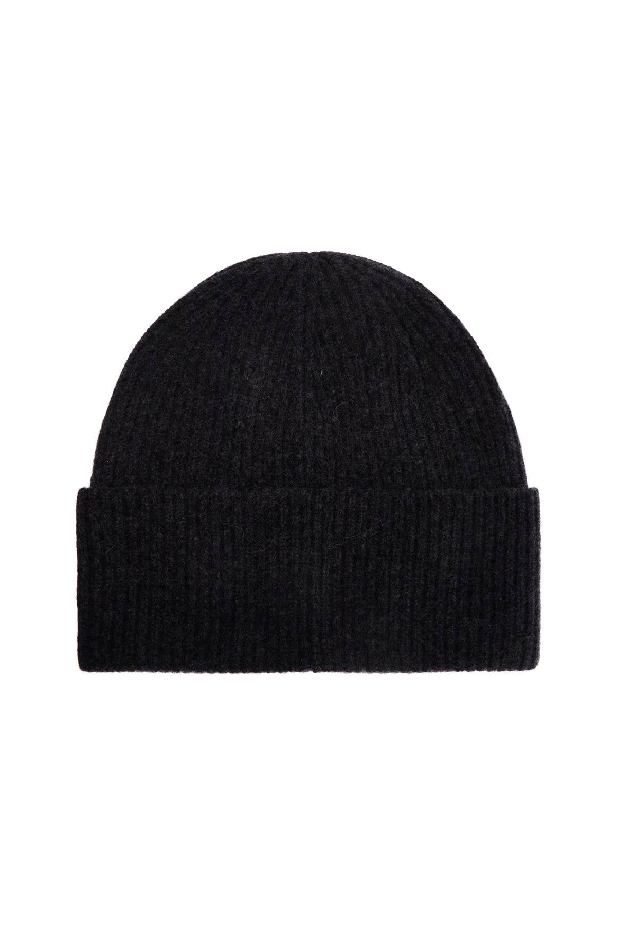 Toteme Charcoal Melange Ribbed Wool Beanie