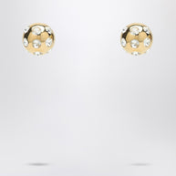 JACQUEMUS Square Round Earrings With Rhinestones