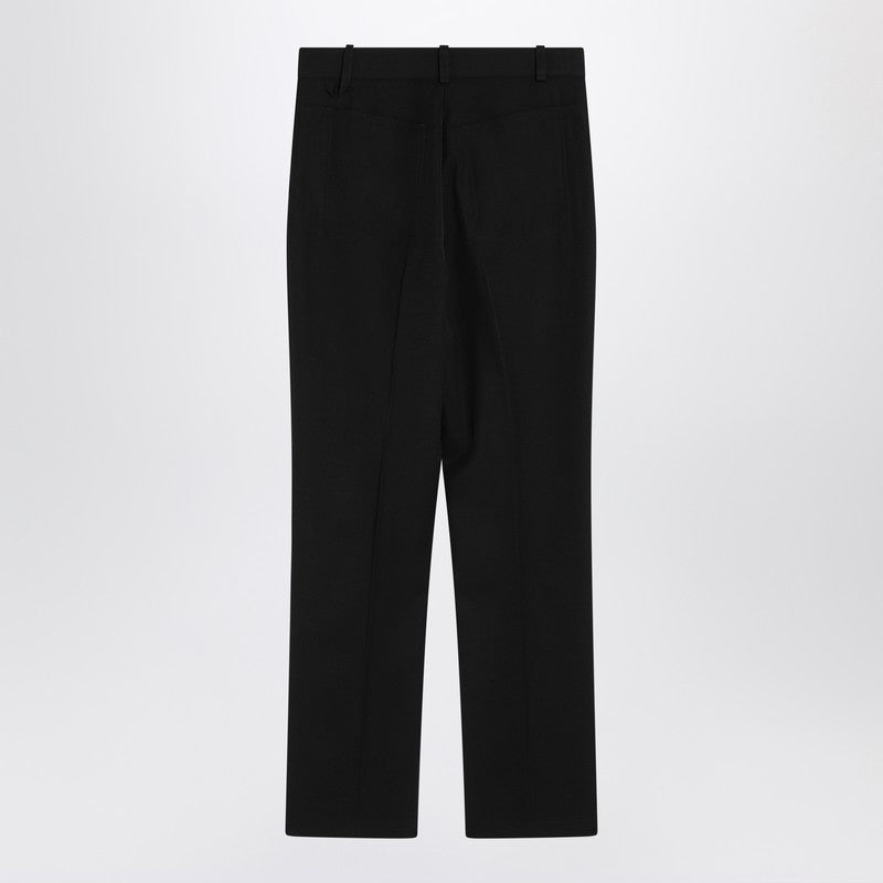 JACQUEMUS Black Trousers In Cotton Blend