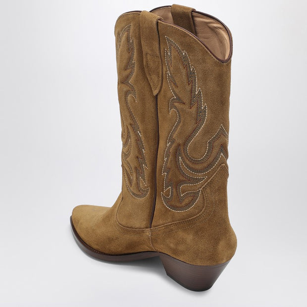 ISABEL MARANT Sepia Coloured Suede Cowboy Boot