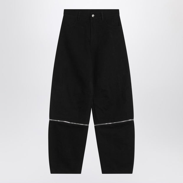 Moncler X Willow Smith Black Trousers With Zip Detail