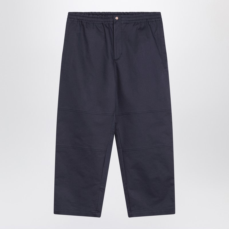 Moncler Genius Blue Trousers In Cotton Gabardine