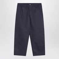 Moncler Genius Blue Trousers In Cotton Gabardine