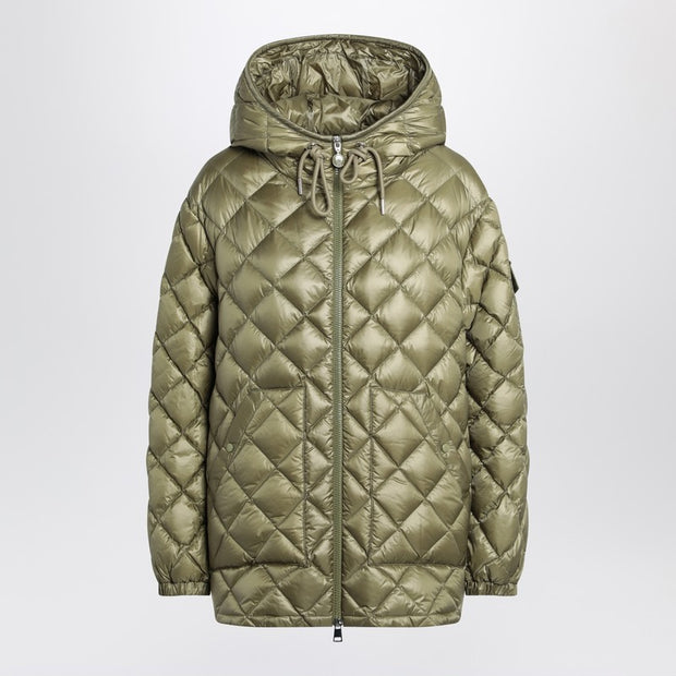 Moncler Green Quilted Jacket In Nylon