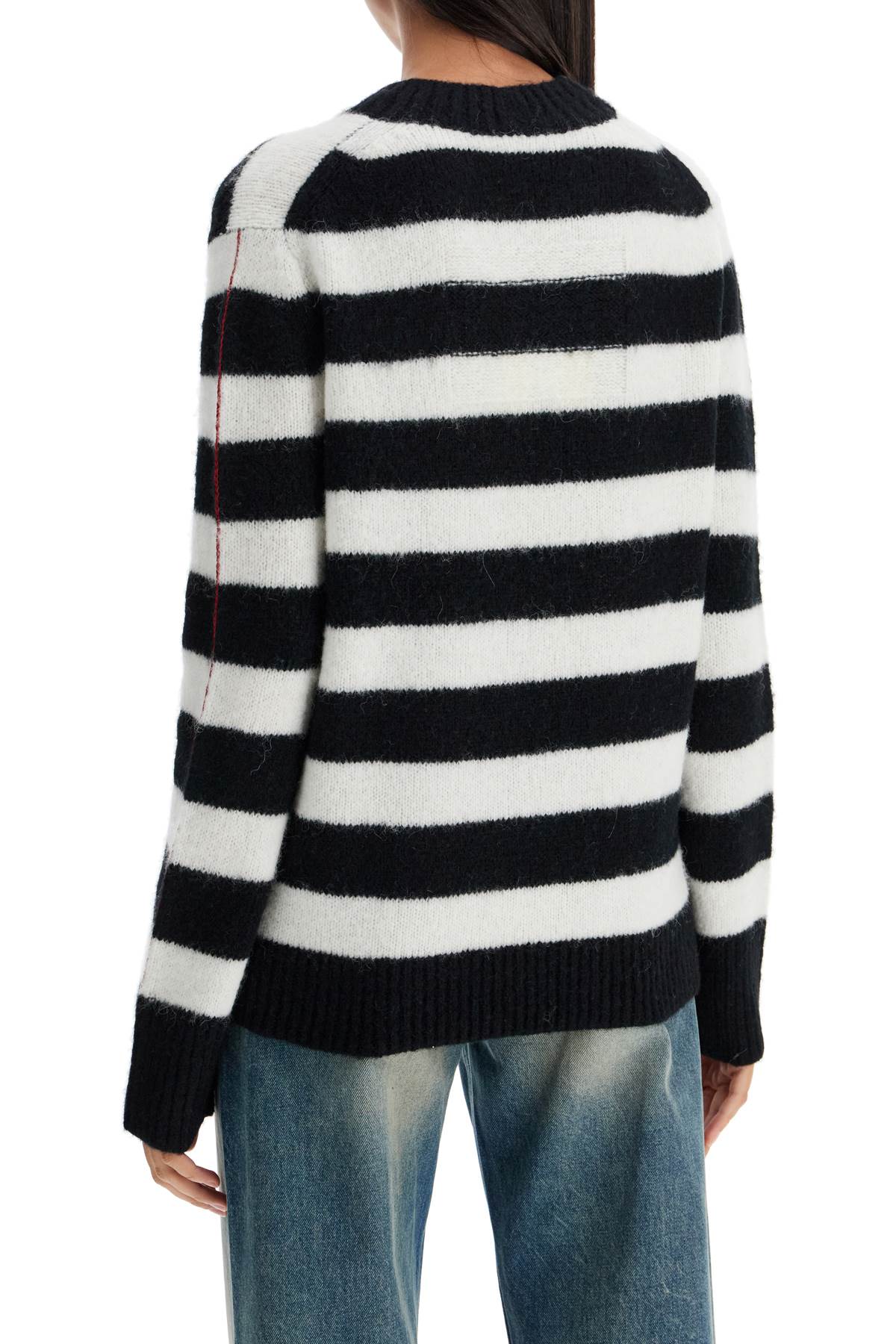 Marc Jacobs The Striped Brushed Logo Sweater