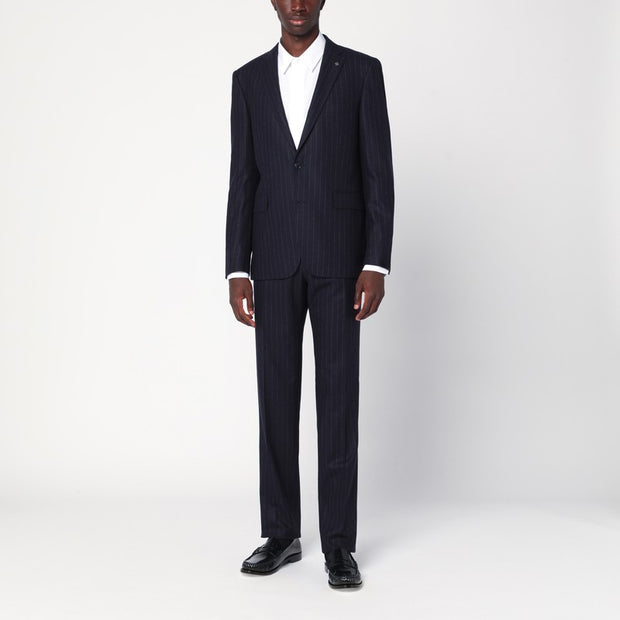 Tagliatore Blue Pinstriped Single-breasted Wool Suit