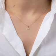 Zoe Lev Diamond Paw Necklace