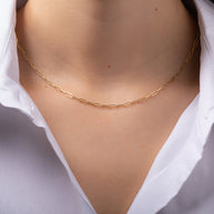 Zoe Lev 14k Gold Open Link Chain Necklace