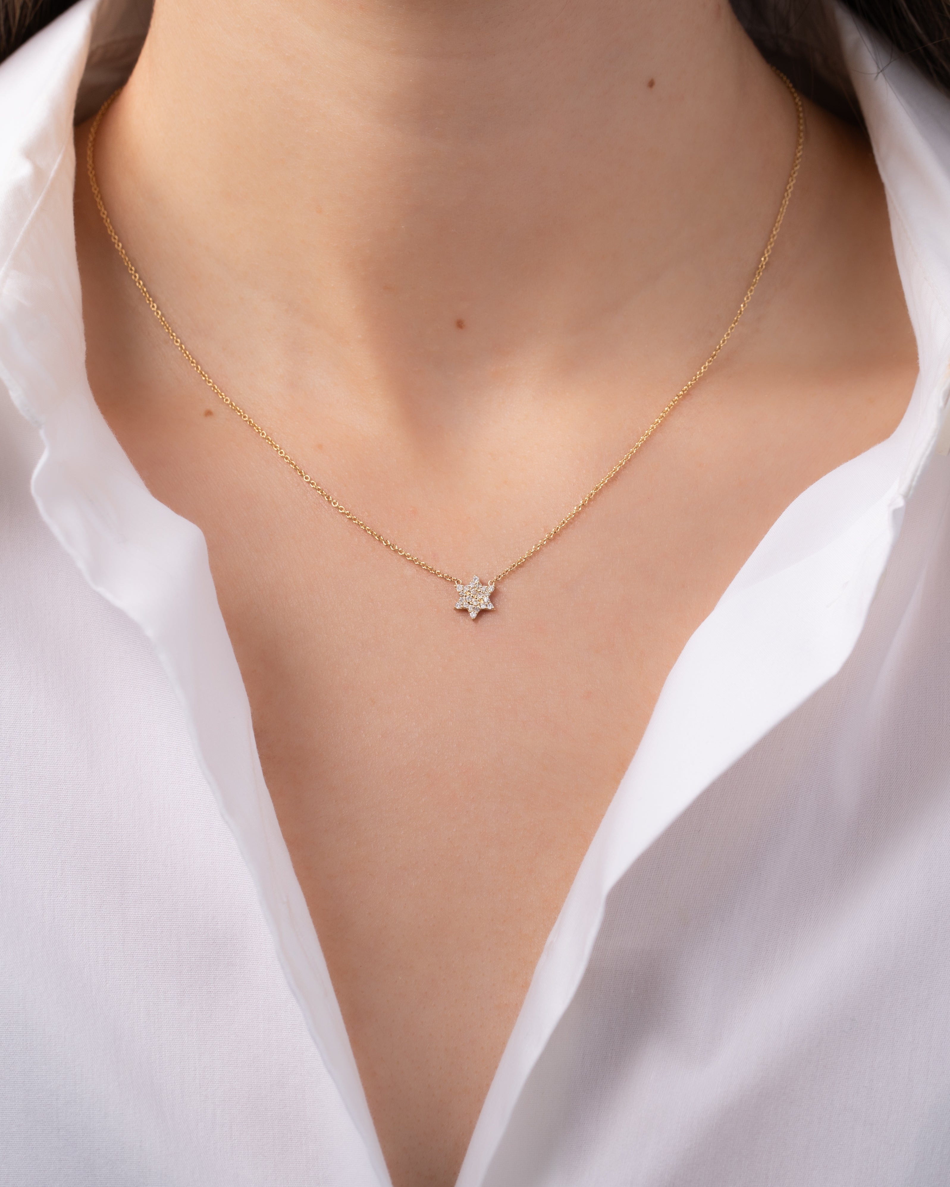 Zoe Lev Diamond Star Of David Necklace