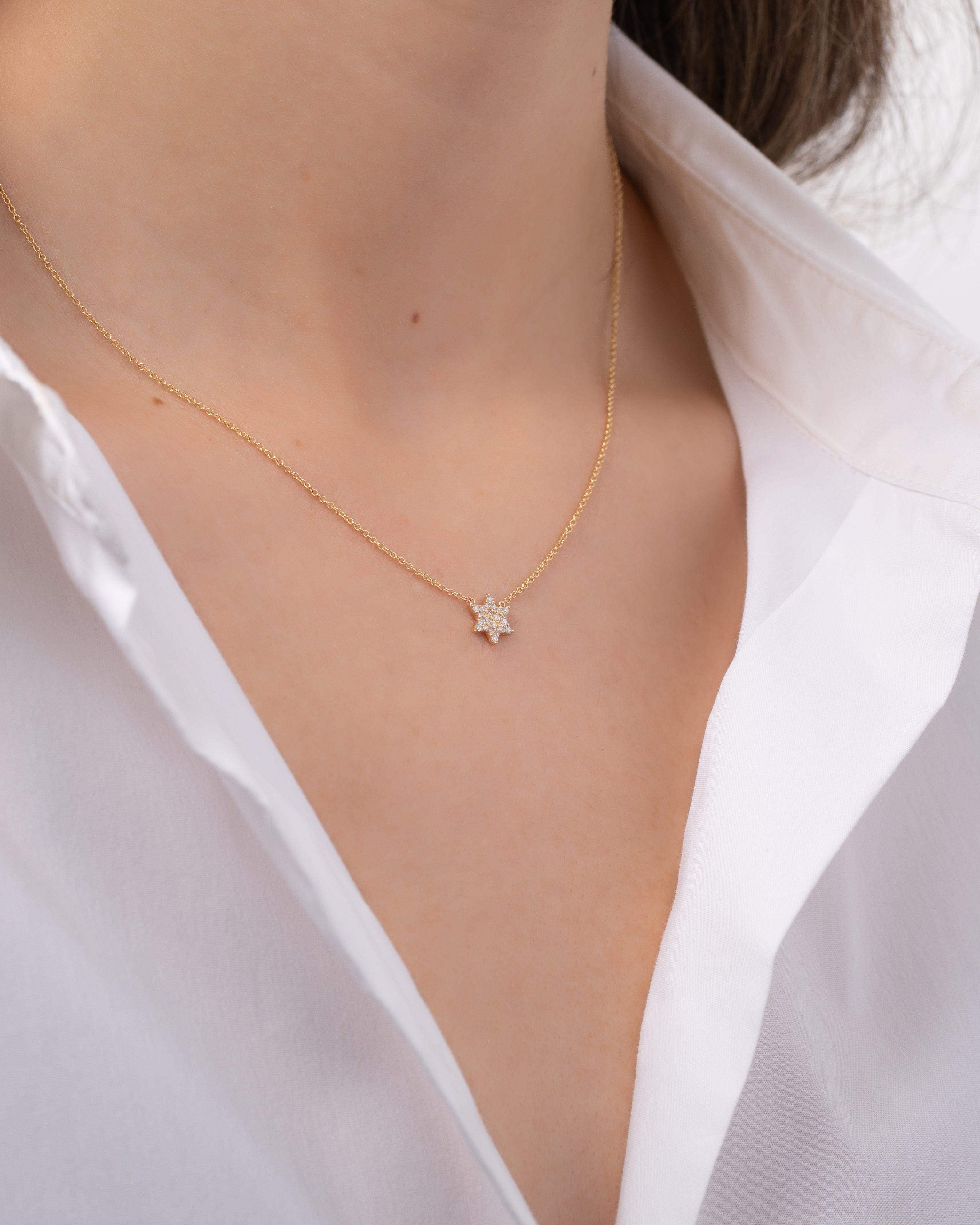 Zoe Lev Diamond Star Of David Necklace
