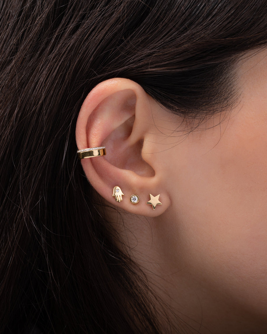 Zoe Lev 14k Gold Star Stud Earrings