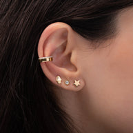 Zoe Lev 14k Gold Star Stud Earrings
