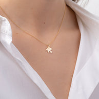 Zoe Lev 14K Gold Puzzle Piece Necklace