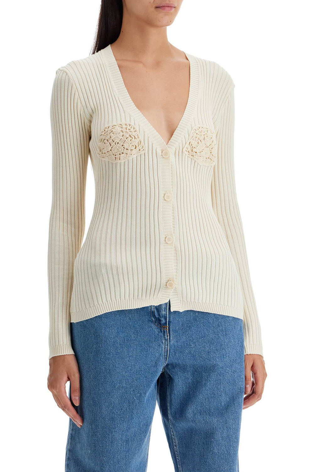 Magda Butrym Crochet Insert Cardigan