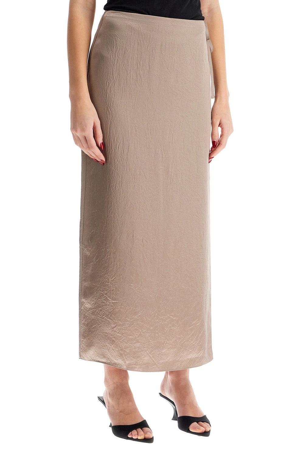 FILIPPA K Crinkled Satin Midi Skirt