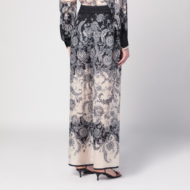 ZIMMERMANN Cream Rhiannon Trousers With Fantasy Print