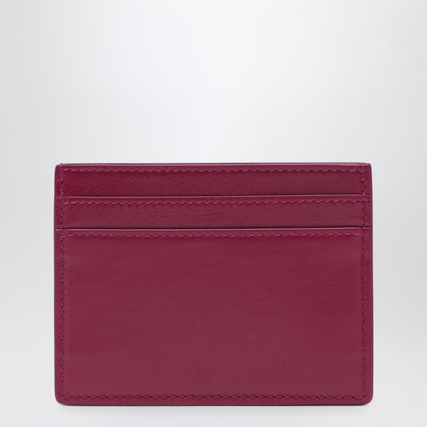 Saint Laurent Fuchsia Leather Credit Card Holder