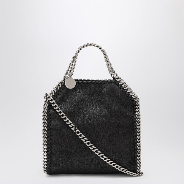 Stella McCartney Black Micro Falabella Tiny Tote Bag