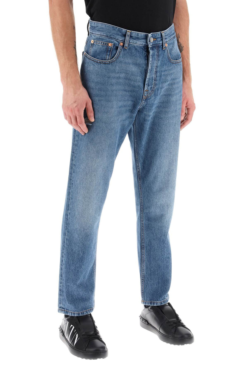 Valentino Garavani Tapered Jeans With Medium Wash