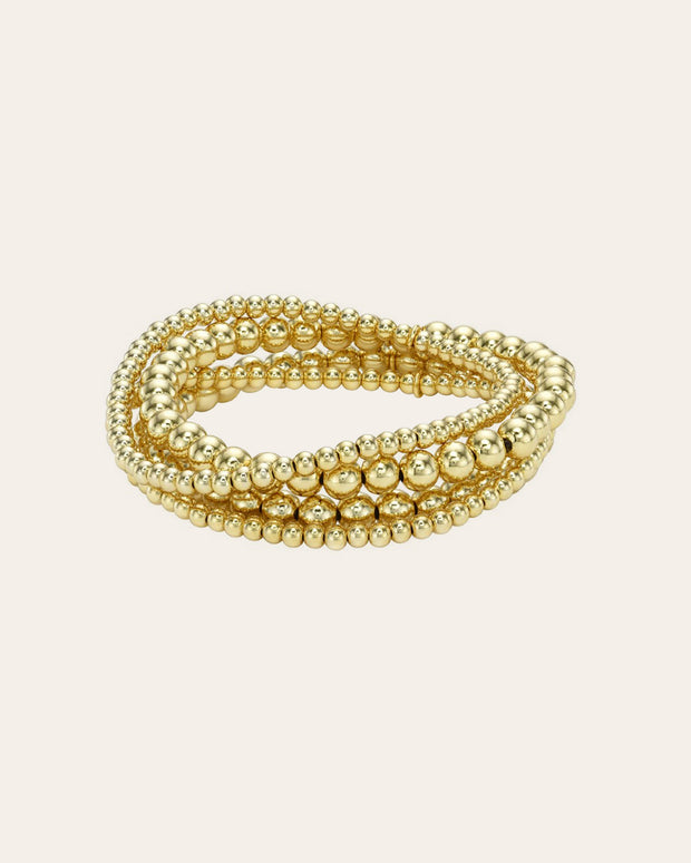 Zoe Lev 3mm & 5mm Bead Bracelet Stack
