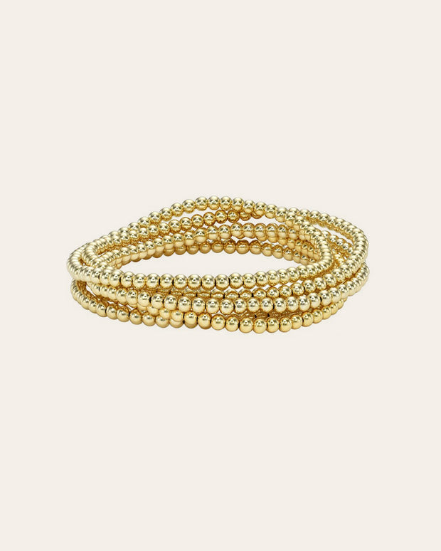 Zoe Lev 3mm Bead Bracelet Stack