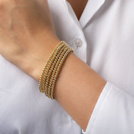 Zoe Lev 3mm Bead Bracelet Stack