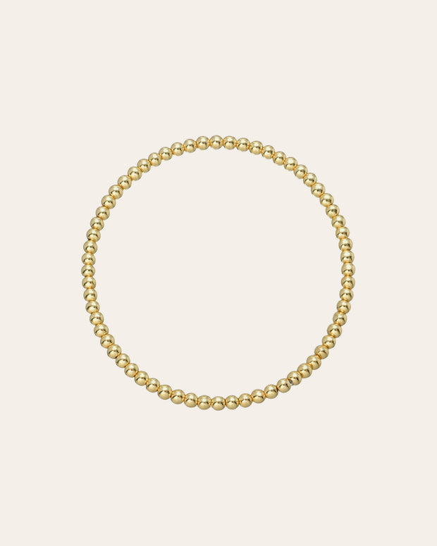Zoe Lev 3mm Gold Bead Bracelet