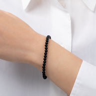 Zoe Lev 4mm Black Onyx Bead Bracelet