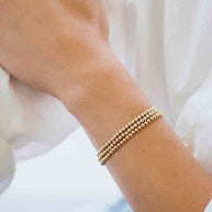 Zoe Lev 3mm Gold Bead Bracelet