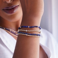 Zoe Lev 3mm Gold Segment Bead Bracelet With Diamond Bars