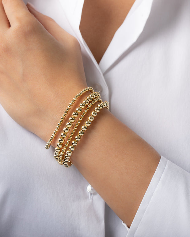 Zoe Lev 3mm & 5mm Bead Bracelet Stack