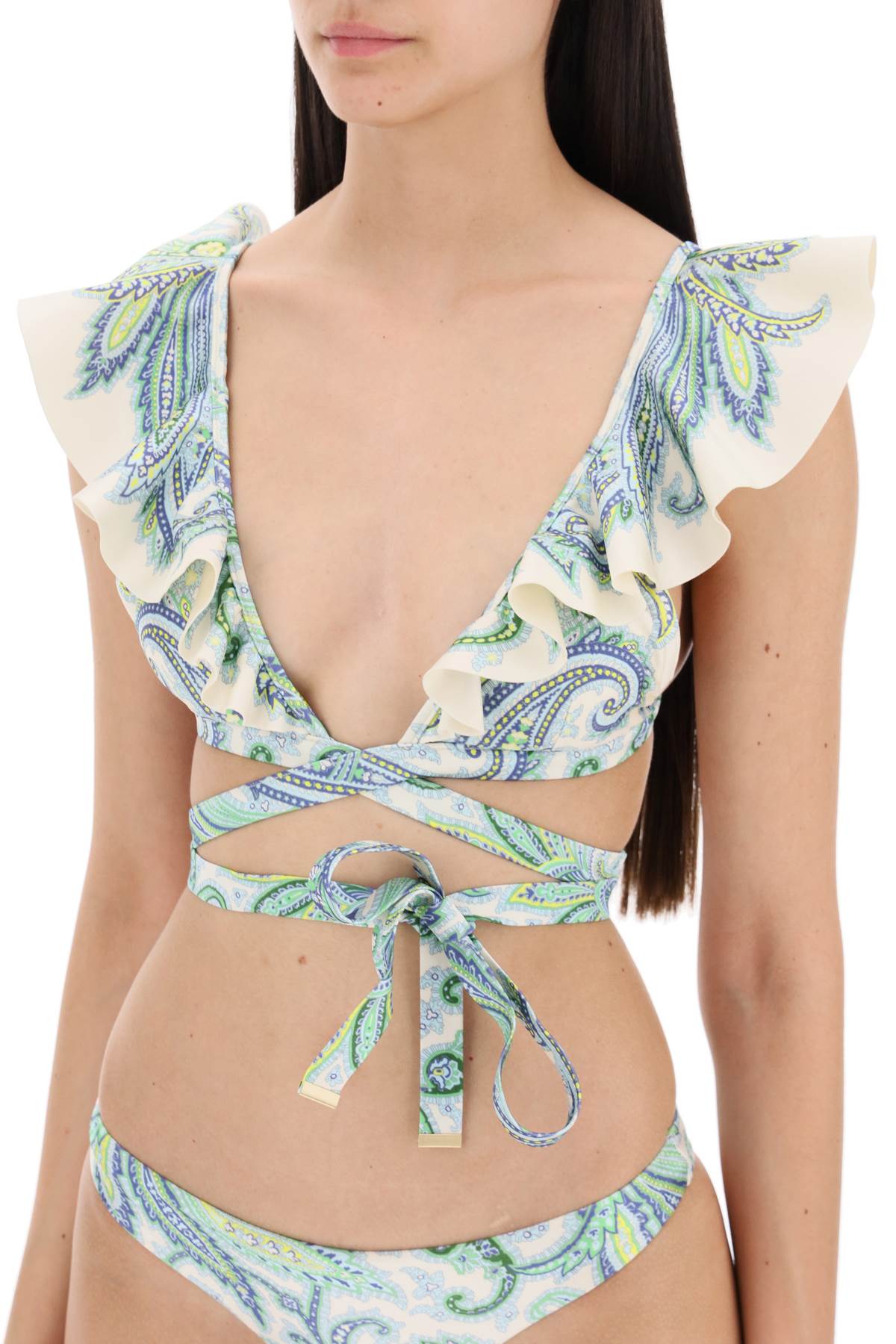 Zimmermann Ottie Wrap Ruffle Bikini Set