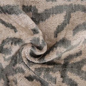 Elegant Handmade Silk Velvet Throw Pillow - 16x24, Taupe And Gray Luxury Cushion With Down Feather Insert