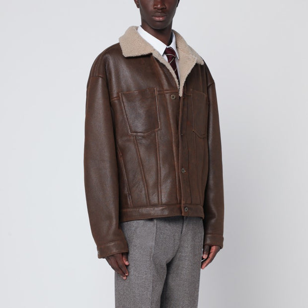 Salvatore Santoro Burnt Brown Leather Jacket