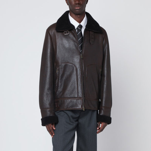 Salvatore Santoro Dark Brown Leather Jacket