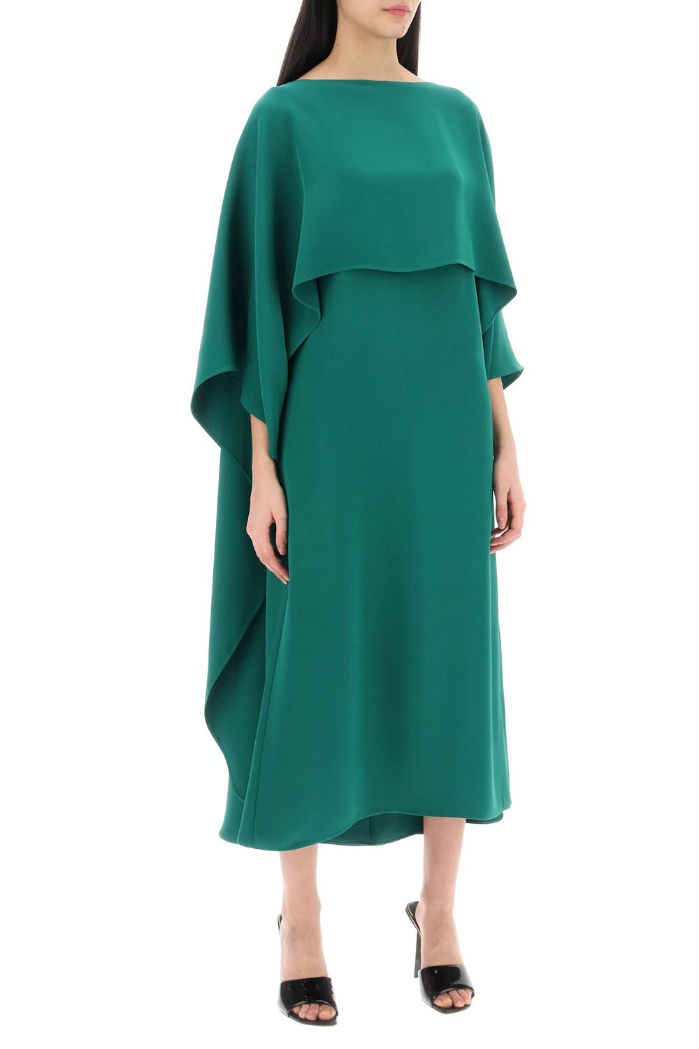 Valentino Garavani Cady Couture Cape Dress