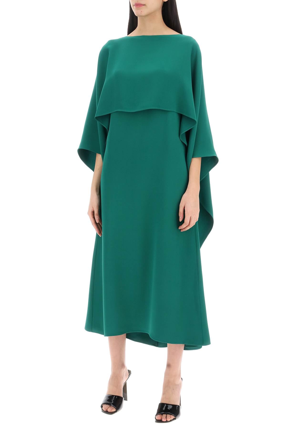 Valentino Garavani Cady Couture Cape Dress