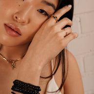 Zoe Lev 6mm Black Onyx Bead Bracelet