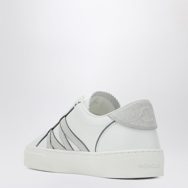 Moncler White Leather Monaco2 Sneakers