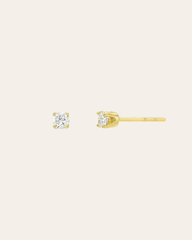 Zoe Lev 4 Prong Diamond Stud Earrings